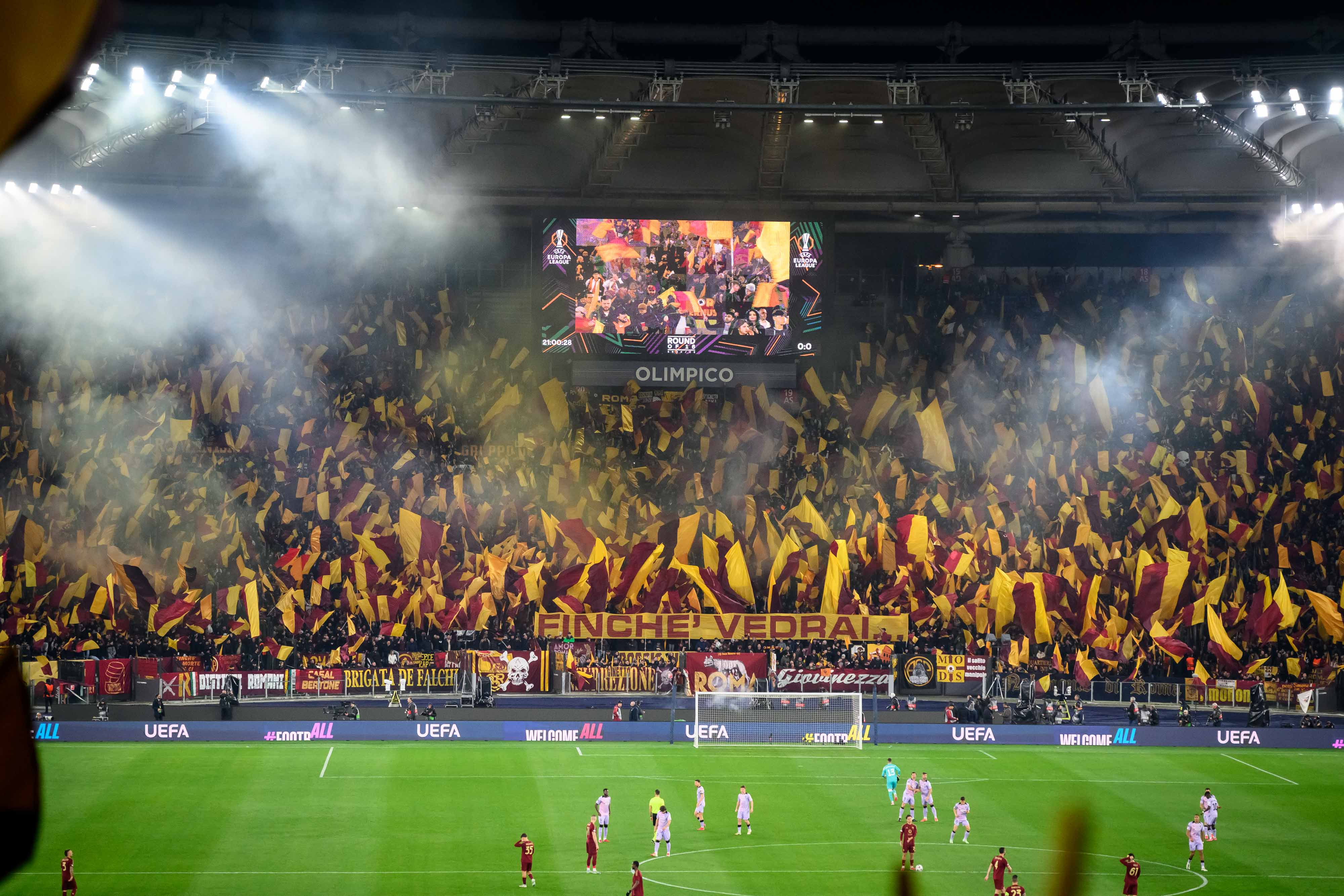 Tifo på Stadio Olimpico